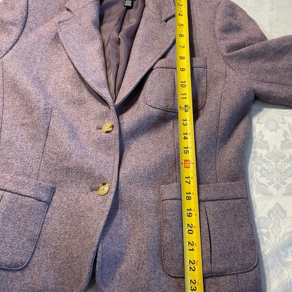 Chaps Petite Light Purple Wool Blend Blazer Womens Size 14P - Picture 8 of 13